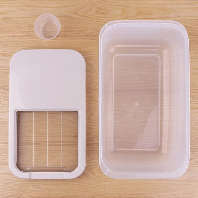TJLSS Balde de arroz de plástico -Cozinha à prova de cozinha transparente Caixa de armazenamento de arroz