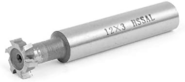 X-Dree 12mm de corte diâmetro 3mm profundidade de corte 6 flautas reto orifício de perfuração T moinho de extremidade de slot (12