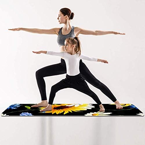 DJROW Yoga Mat Suunfossa Camomila Floras de milho Natural Pilates Exercício Mat Eco Friendly Gym Mat espessura 1/4