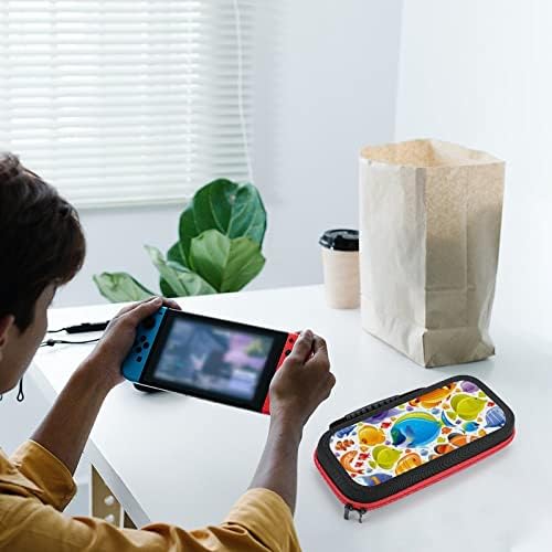 Caixa de transferência de peixes tropicais coloridos compatíveis com Nintendo Switch Protetive Hard Shell portátil bolsa de
