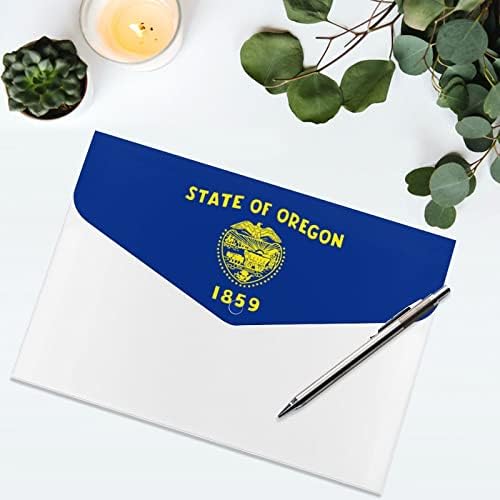 Bandeira do Estado do Oregon da América Expandindo pasta 6 bolsos de grande capacidade Etiquetas de acordeão Pastas com bolsos