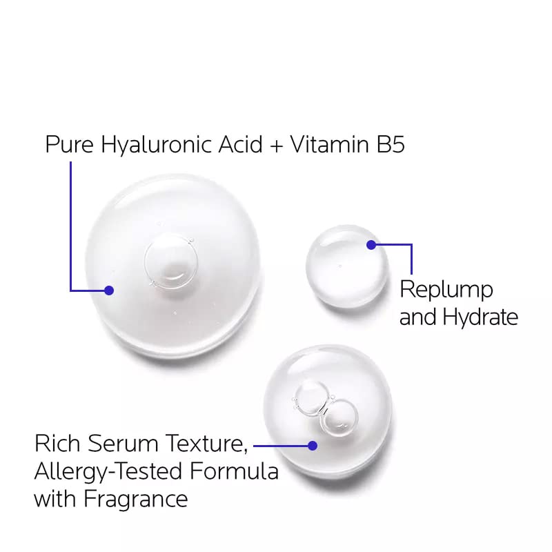 A ação combinada do soro de ácido hialurônico puro da vitamina B5 para face, com vitamina B5, soro antienvelhecimento para linhas finas e rugas,