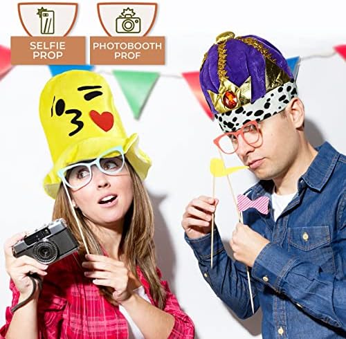 6 chapéus de fantasia chapéus bobos chapéus engraçados para adultos chapéus malucos para adultos Booth Party Prop