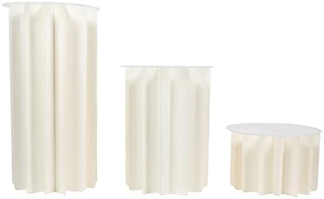 Zerodeko Office Decor 3pcs colunas de papel dobrável Exibir colunas de pilares romanos Stand centerpieces peças vaso road flor stand stand stand para decoração de casa de festas para jardim em casa