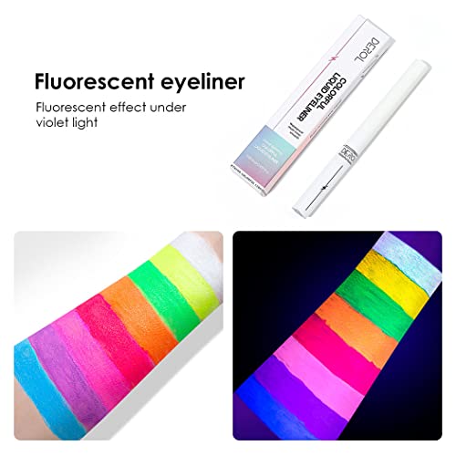 Eyeliner líquido eyret Afermador líquido colorido Eyeliner de maquiagem neon de maquiagem de neon para mulheres e meninas