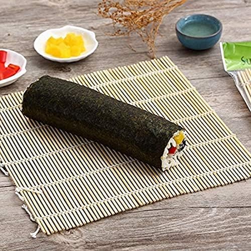 JapanBargain, conjunto de 6 sushi roller sushi tapetes de bambu sushi rolling tapetes de sushi fabricante, 9,5 polegadas