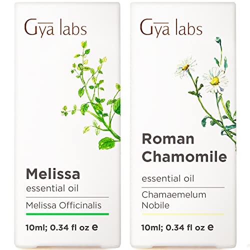 Óleo de Melissa e Óleo de Camomila Romana - Gya Labs Skin Nourishing Set para a pele calmada e hidratada - de óleos