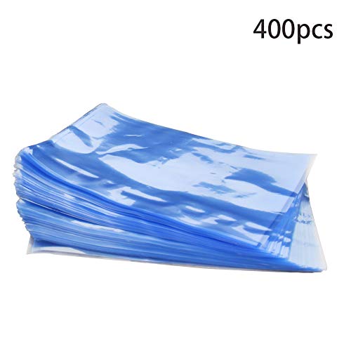 Sacos de embrulho de encolhimento de othmro, 400pcs 3,94 * 5,9 polegadas azul claro PVC PVC Bolsas de embalagem de embalagem de embalagem industria