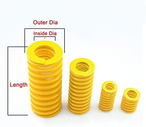 As molas de compressão são adequadas para a maioria dos reparos i 1pcs molde compressão mola de mola amarelo carga de carga de carga