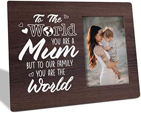 Para mamãe Presentes de figura moldura, para nossa família Você é o mundo, quadro de quadro de quadro Placa Placa Presente,