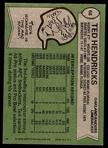 1978 Topps 68 Ted Hendricks Oakland Raiders ex Raiders