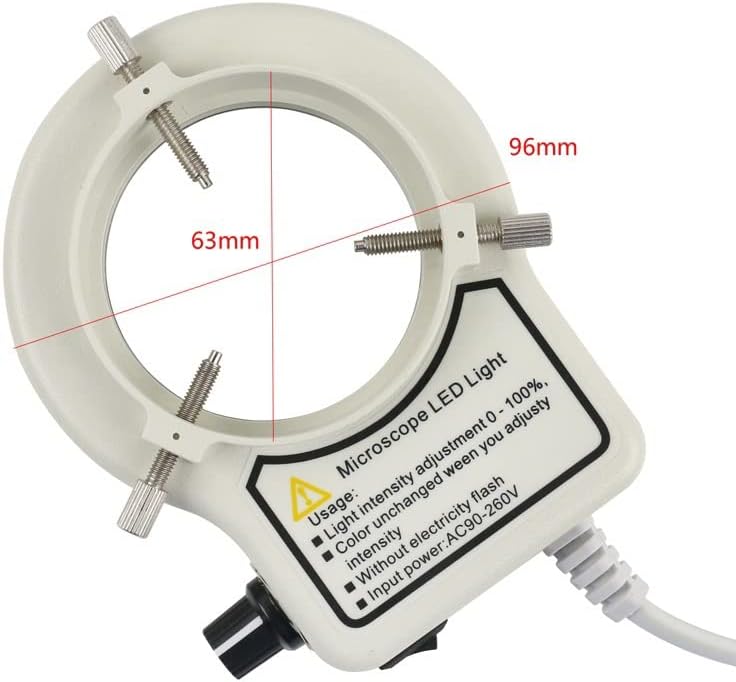 Microscópio Acessórios Kit Slide Preparação Camer Ajustável 6500K 56 Lâmpada de luz de anel de led para indústria