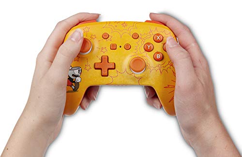 Controlador sem fio Enhanced PowerA para Nintendo Switch - Cuphead, Nintendo Switch Lite, Gamepad, Controlador de Jogos,