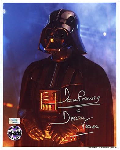 David Prowse autografou 8 × 10 Darth Vader Carbon Chamber Photo