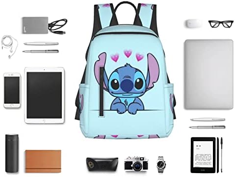 Mochilas Higoh Stitch Boys para Kids Sacos de ensino fundamental Kindergarten High Middle School Backpack leve