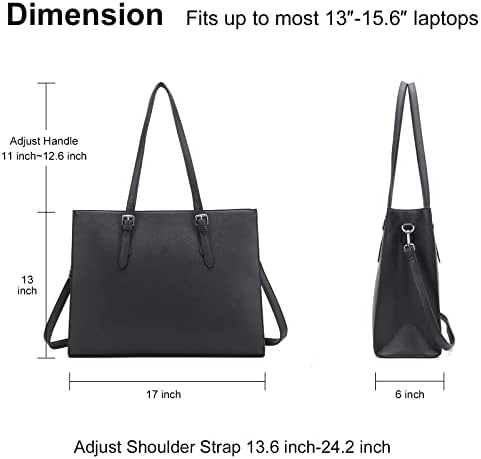 Bolsa de laptop para mulheres 15,6 polegadas Bolsa de computador Trabalho de bolsa de bolsa premium Bedra de ombro à prova