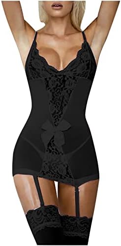 Christmas Sexy Lingerie Mulheres Sexy Papai Noel Sexy Plus Size Lace Teddy Bodysuit Deep V Lace Bodysuit Snap Snap Teddy Sleepwear