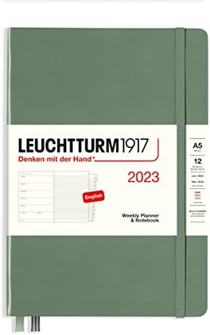 Leuchtturm1917 - Planejador semanal e notebook Medium 2023 com livreto extra, antracite