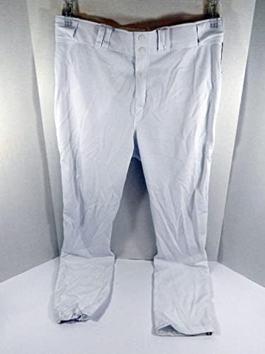 2004 Tampa Bay Devil Rays jogo usado calças brancas 40 dp32844 - jogo de calças MLB usadas
