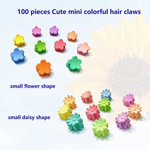 Moodkey 100pcs Crianças clipes de cabelo mini clipes de garra de cabelo pequeno picadas de cabelos pequenos colegas de cabelo