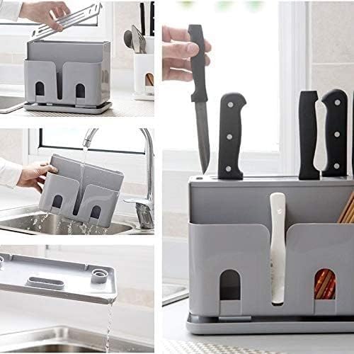 Utensílios de cozinha suporte de faca plástico de drenagem pia de drenagem colloons facas de cozinha garfos de pauzinhos