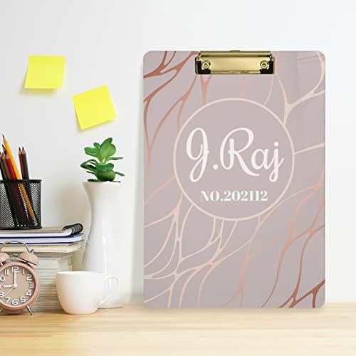 Plástico Plástico Plástico Rose Gold Gold Mármore A4 Tamanho da carta Hardboard para crianças enfermeiras estudantes