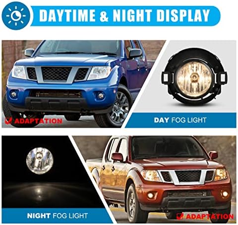 Luzes de nevoeiro CPW compatíveis com [2005-2015 Nissan xterra] [2010-2018 Nissan Frontier] Driving Fog Lights Par Flair + Wiring + Switch Kit