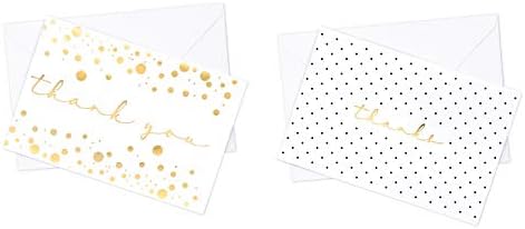 60 FOIL DE OURO CARTAS DE Agradecimento- Cartões de agradecimento elegantes- obrigado cartões de felicitações em relevo em cartas