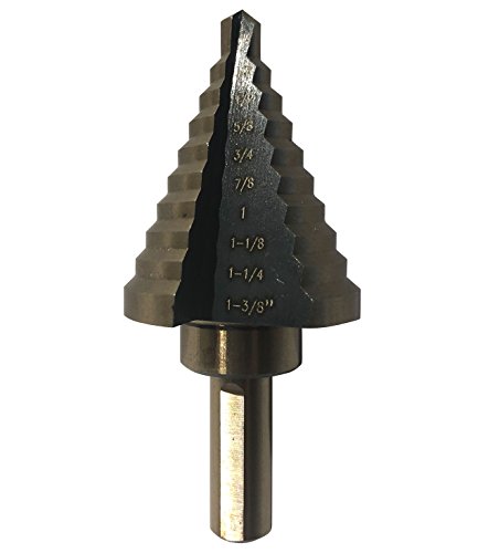 Typhon East Step-Drill Bit- 4241 bits de aço de alta velocidade cortados mais rápido, permanecem mais frios e duram mais tamanhos 1/4 a 1 3/8