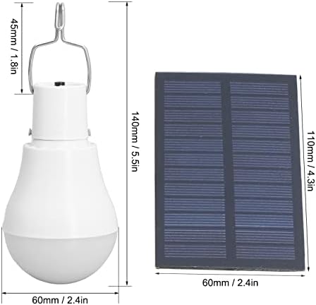 Lâmpada solar, lâmpada solar de economia de energia portátil luz branca luz solar led lâmpada de lâmpada com bateria de 1000mAh para acampamento acampamento de pesca ao ar livre emergente, lâmpada solar, energ