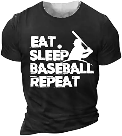 Masculino de verão no pescoço redondo do pescoço de beisebol vintage camisetas de impressão camisetas