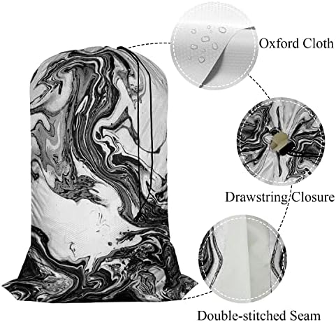 Swono Abstract Marble Texture Laundry Saco com alça