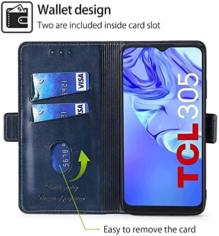 Liancang para TCL 30 SE/30E/306/305 Caixa de telefone celular, colisão premium colisão da carteira capa de carteira