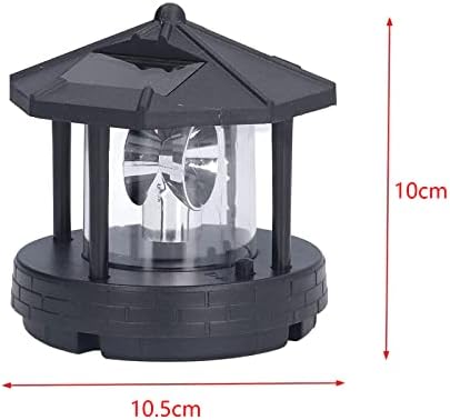 Farol solar TOTITOM, Lâmpada rotativa de 360 ​​graus, farol solar com farol rotativo, lâmpada de torre de fumaça ao ar livre para