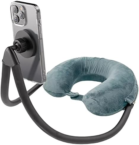 Portador de telefone de travesseiro de pescoço encaixado para iPhone - braço magnético de pescoço, perfeito para deitar na