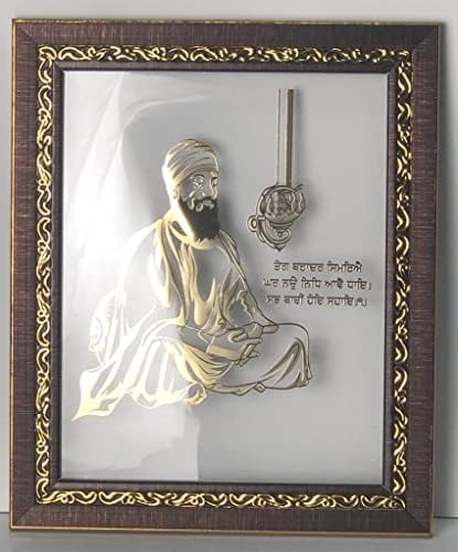 Shree Kreations Guru Tegh Bahadur Maldura da parede para itens decorativos sikh de mesa para casa