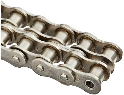 Tsubaki 60-2NPRB ANSI Chain Roller, fita dupla, rebitada, níquel, polegada, 60 Ansi No., 3/4 Pitch, 0,469 Diâmetro do