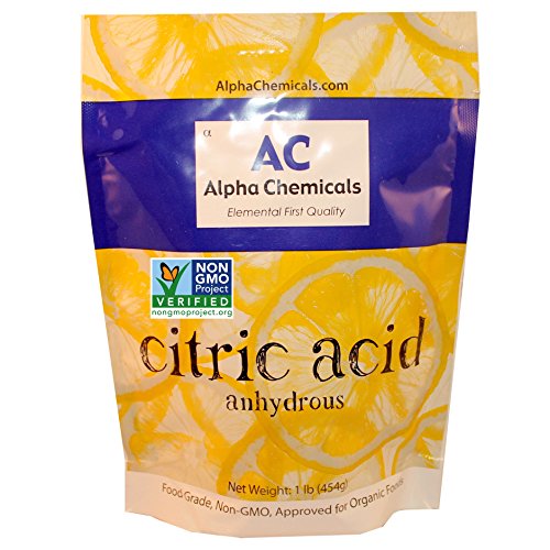 Projeto Alpha Chemicals não OGM verificado ácido cítrico - 1 libra - orgânico