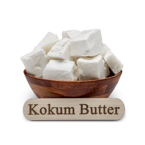 Manteiga de kokum cru 3 libras. A granel natural puro - ótimo para hidratante de pele, corpo e cabelo, cremes de bricolage, bálsamos, loções e fabricação de sabão.