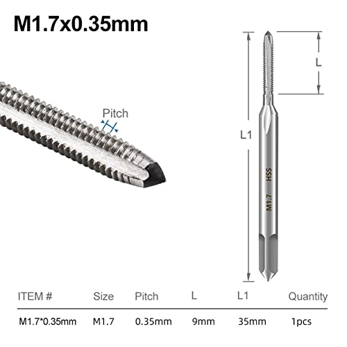 Parafuso métrico Torneira M1-3.5 Frea da máquina Torne a broca de broca 6542 Plugue reto Torneira Tap Metal Tap Ferramentas