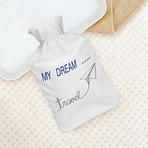 Viagem de papel Dream Dream Hot Bottle Rubber Rubber injeção com cobertura de pelúcia quente para a cama Cólicas