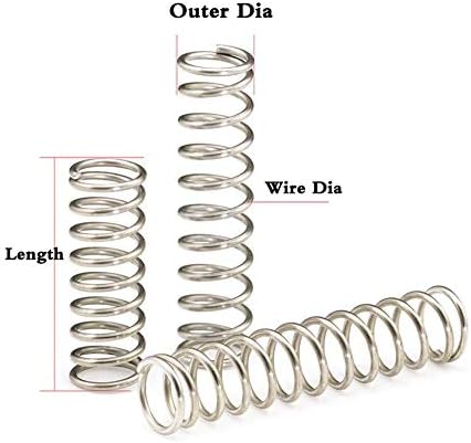 AHEGAS SPRINGS Exterior Dia 14mm do tipo y mola de compressão 304 Aço inoxidável Fio de mola não corrosivo dia 1,5 mm 10-50mm 10pcs