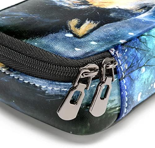 Caixa de lápis Guerotkr, bolsa de lápis, capa de caneta, bolsa de caneta, bolsa de lápis pequena, lobo azul de estrela do céu