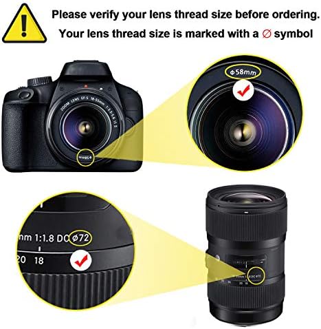 Capuz da lente da câmera de steetop, rosca de filtro dobrável de borracha lente de borracha lente de borracha Capuz DSLR