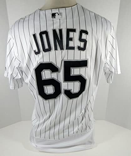 2018 Chicago White Sox Nate Jones 65 POS POS usou White Jersey DP07453 - Jogo usou camisas MLB