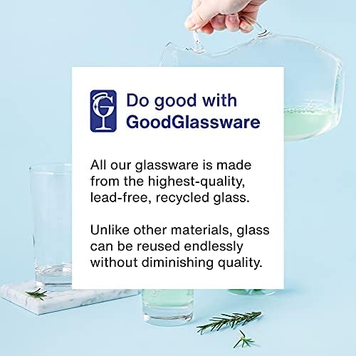 Vintorio Goodglassware Highball Glasses 13,5 oz - Vidro de bebida altura com base pesada - para água, suco, coquetéis