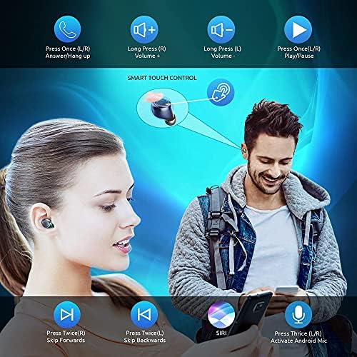 Volt Plus Tech sem fio V5.1 ProArbuds Pro compatíveis com Samsung Galaxy Tab S8+ IPX3 Bluetooth Touch Impermeável/Surra Sweat/Ruído
