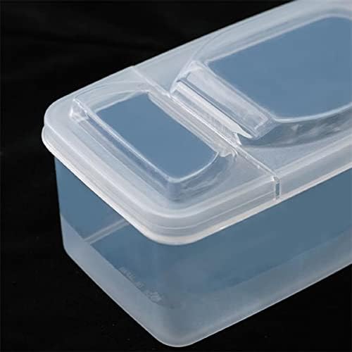 Tiputomi 2pcs Caixa de armazenamento de especiarias transparentes, recipientes de armazenamento de alimentos empilháveis ​​com tampas
