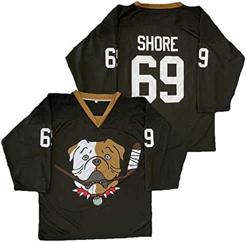 Letterkenny Sudbury Bulldogs Black Shore 69 TV Series de camisas de hóquei adulto