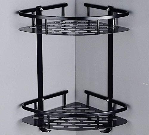 prateleiras de banheiro erddcbb, prateleiras de banheiro prateleira grátis rack - 1,2 espessado em alumínio preto